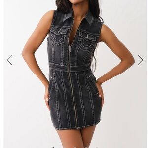 True Religion Denim Zip Mini Dress